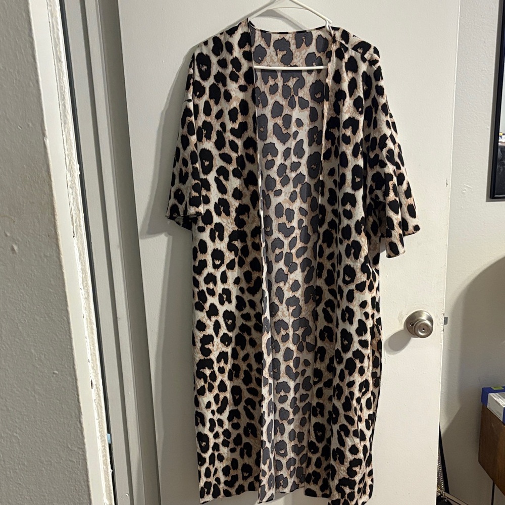 SHEIN Leopard Print Cardigan